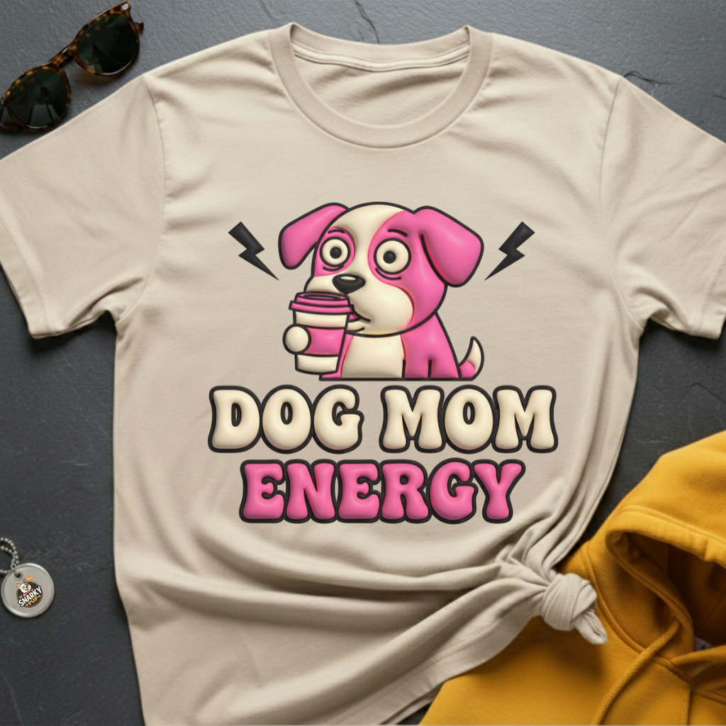 Dog Mom Energy Faux Puff T-Shirt