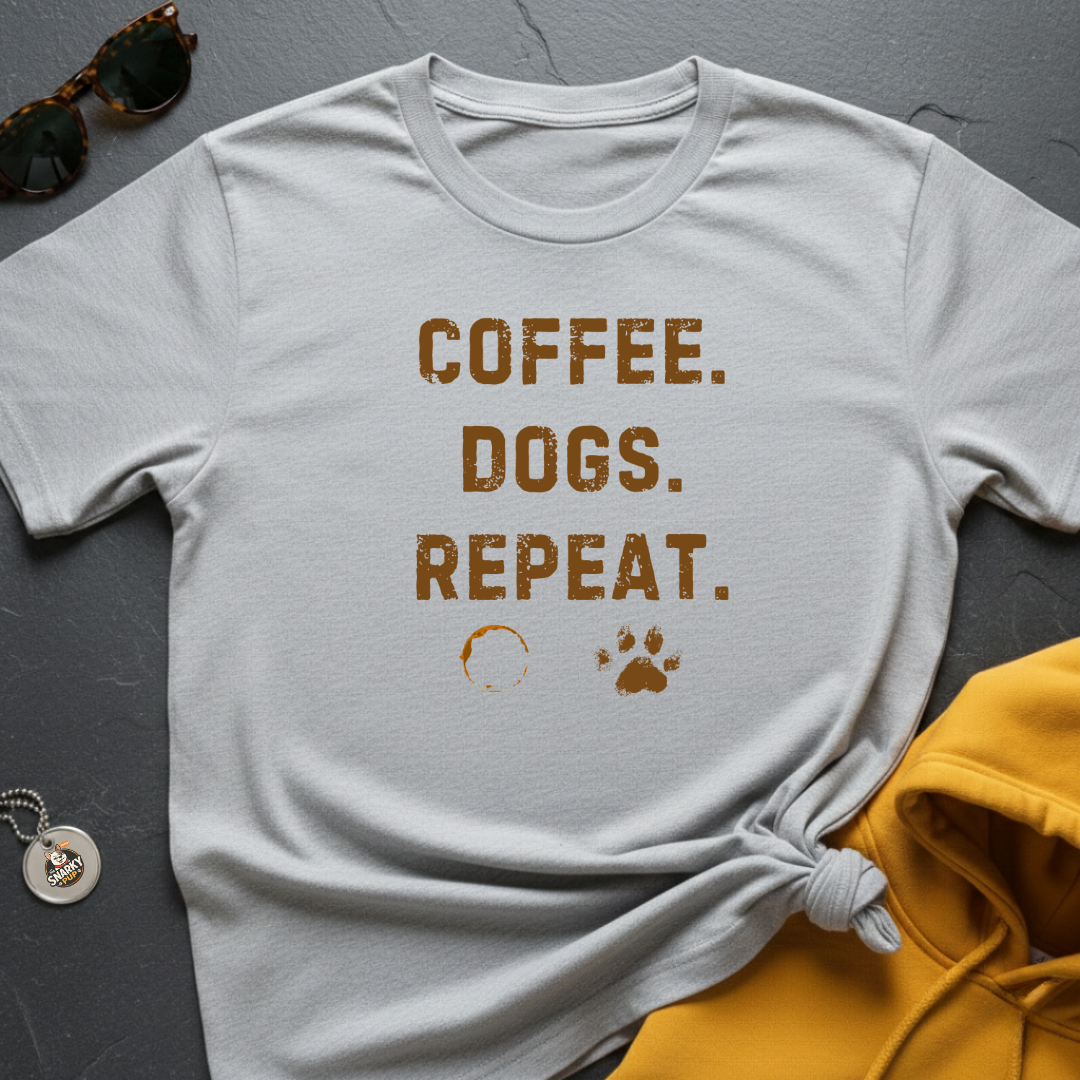 Coffee Dogs Repeat T-Shirt