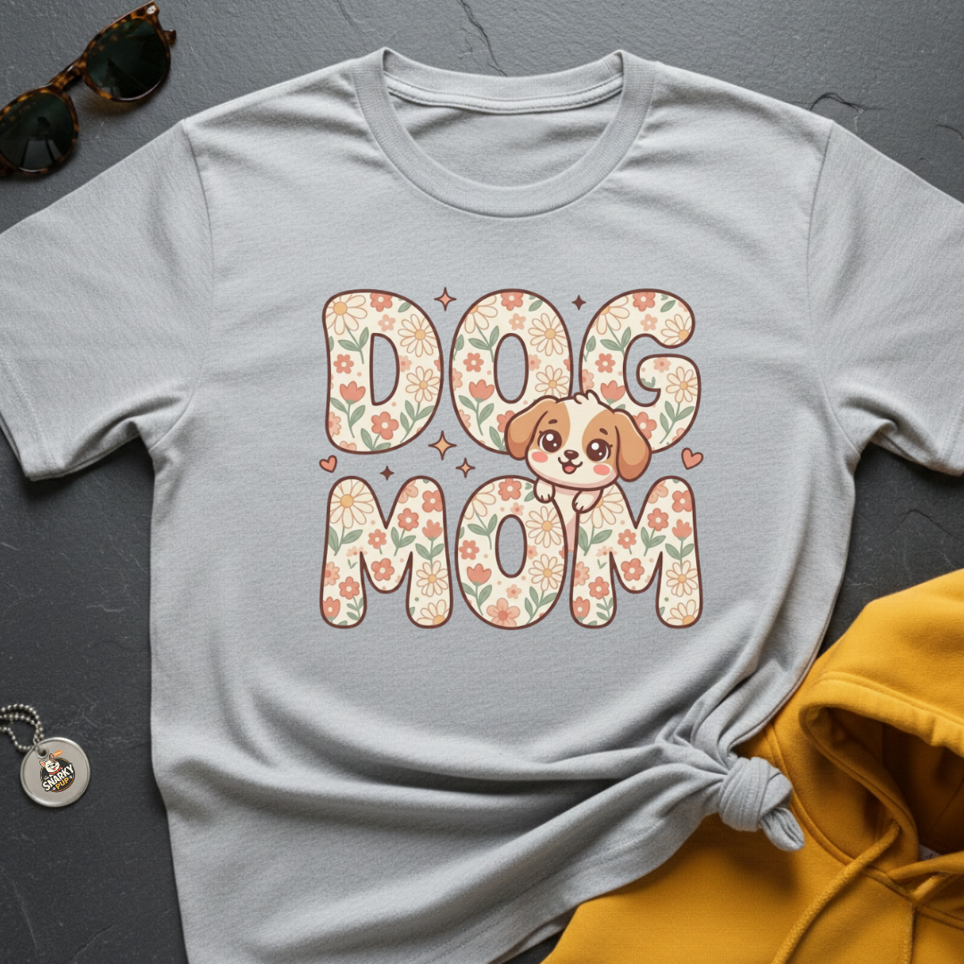 Floral Dog Mom T-Shirt