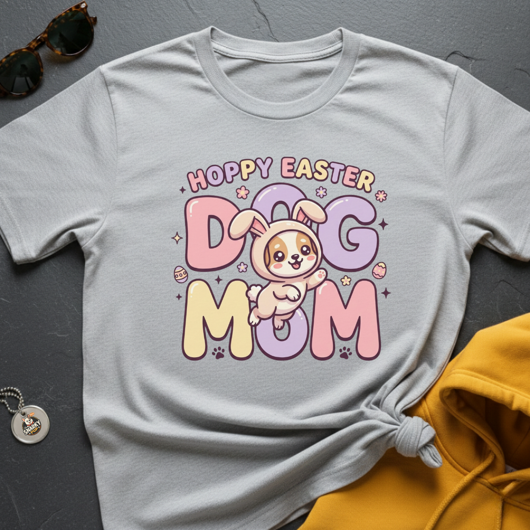 Hoppy Easter Dog Mom T-Shirt
