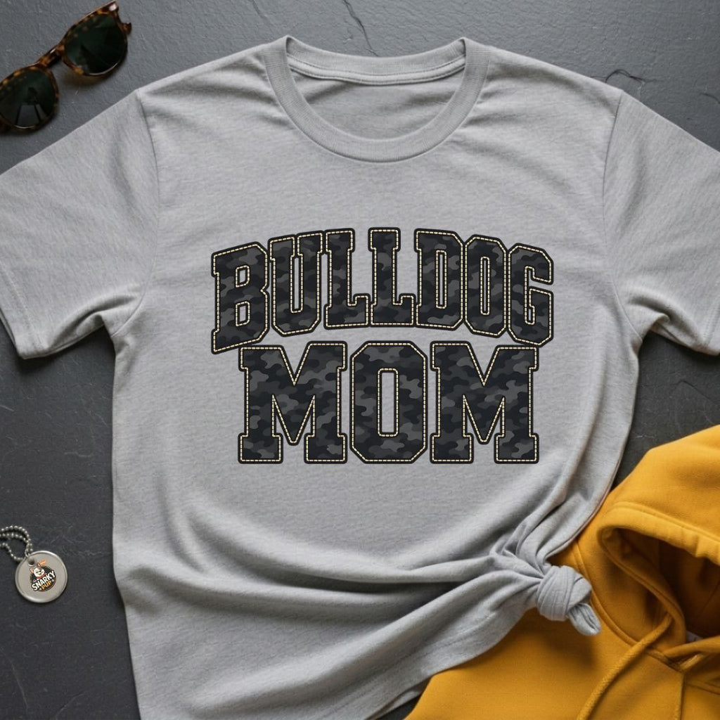 Shadow Bulldog Mom T-Shirt