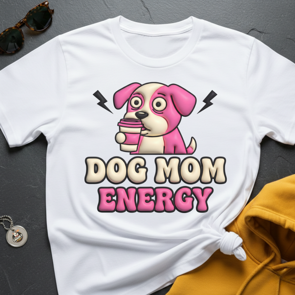 Dog Mom Energy Faux Puff T-Shirt