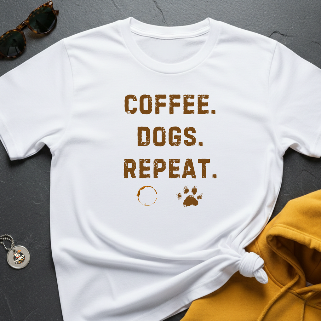 Coffee Dogs Repeat T-Shirt