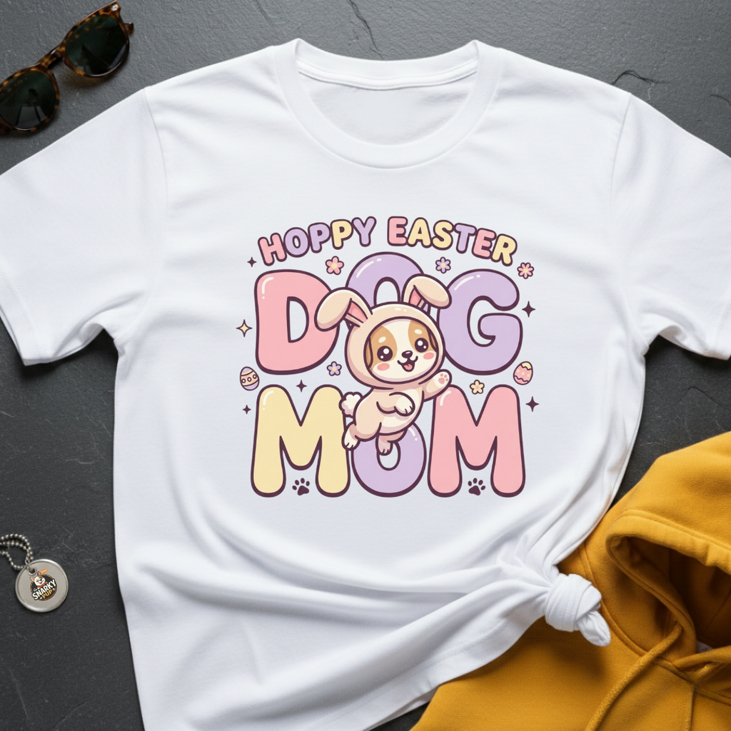 Hoppy Easter Dog Mom T-Shirt