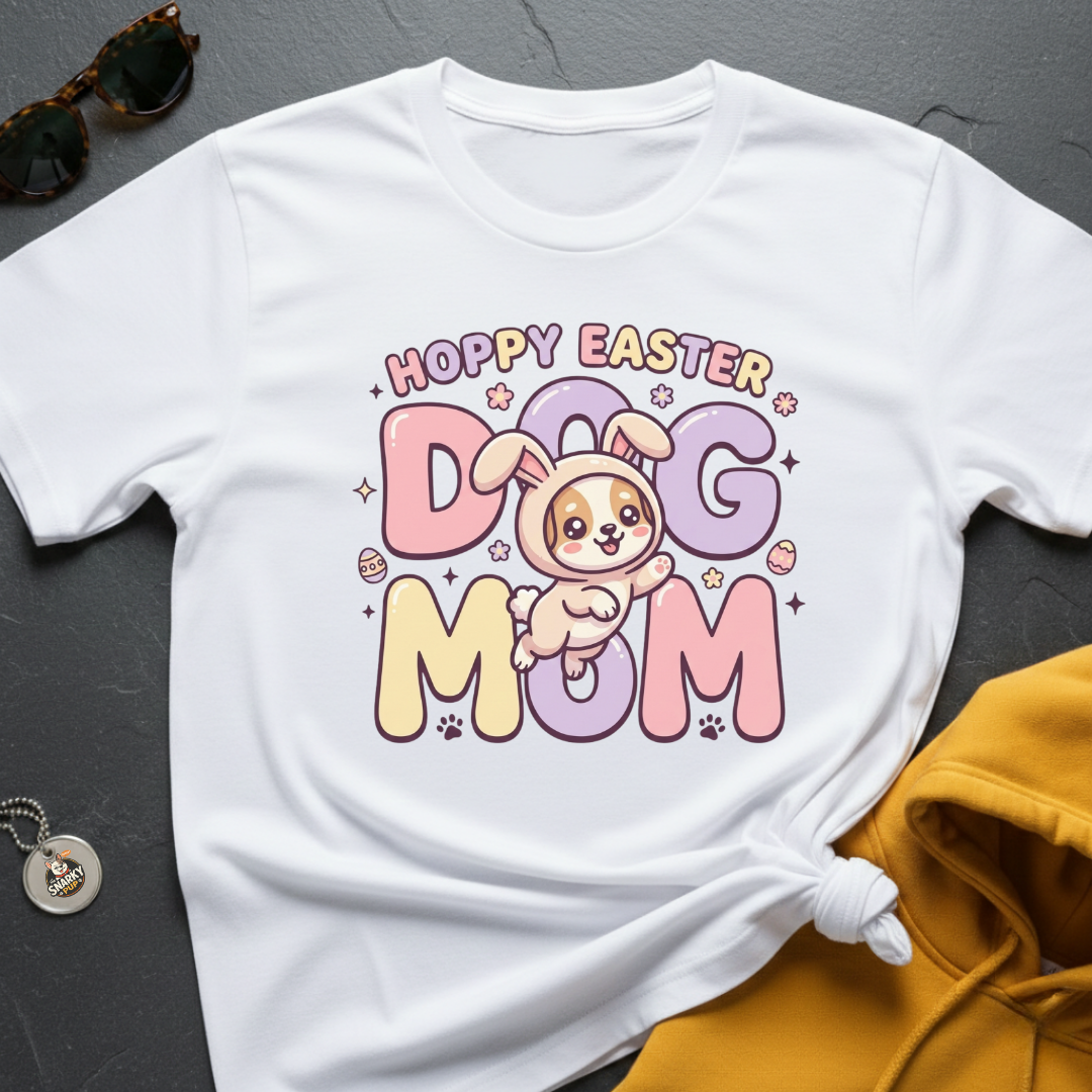 Hoppy Easter Dog Mom T-Shirt