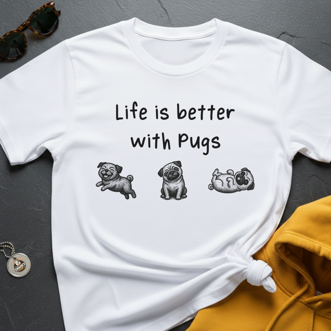 Better With Pugs T-Shirt